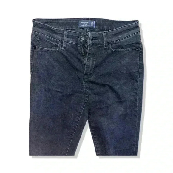 Abercrombie and Fitch black super skinny Harper jeans size 24 - Picture 3 of 4